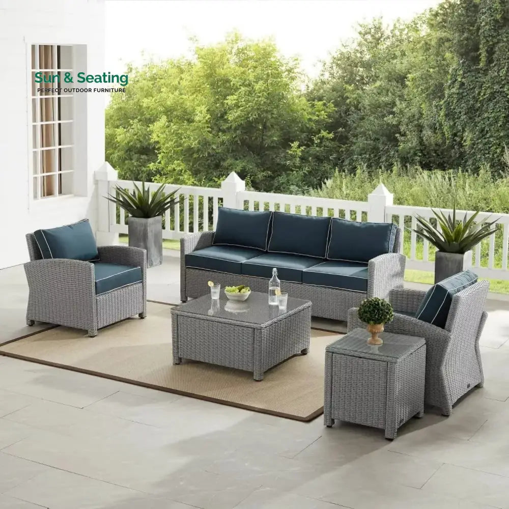 Ulani Outdoor Wicker 5-Seater Sofa Set Sofa Set