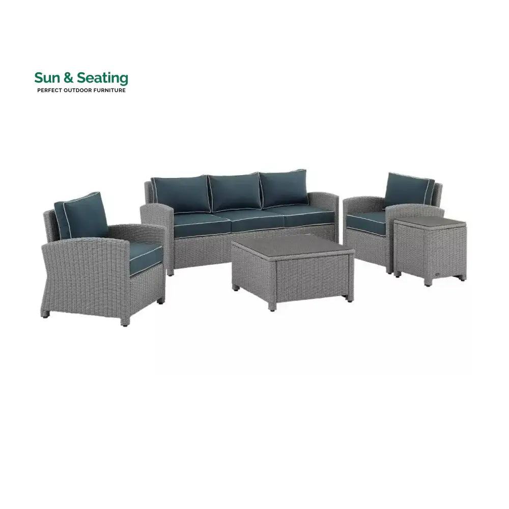 Ulani Outdoor Wicker 5-Seater Sofa Set Sofa Set