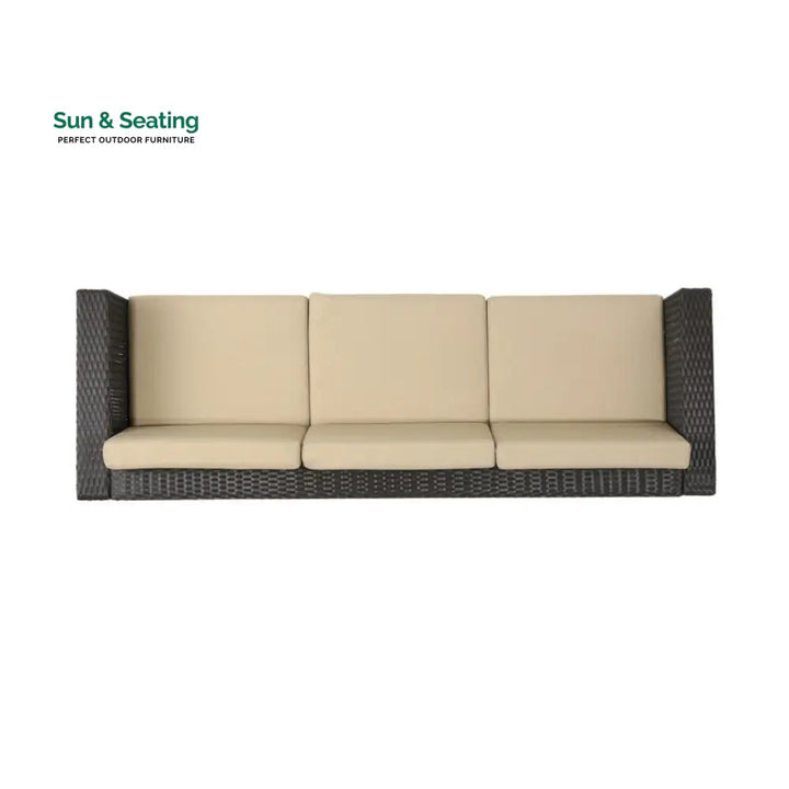 Ulfah Outdoor All-Weather Wicker 3-Seater Sofa Sofa Set