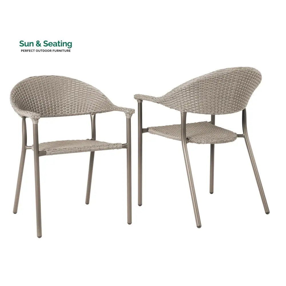 Ulli Outdoor Patio Seating Set 2 Chairs and 1 Table Set (Brown) Coffee Table Sets
