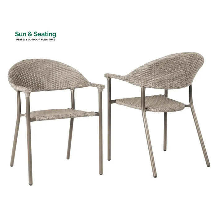 Ulli Outdoor Patio Seating Set 2 Chairs and 1 Table Set (Brown) Coffee Table Sets