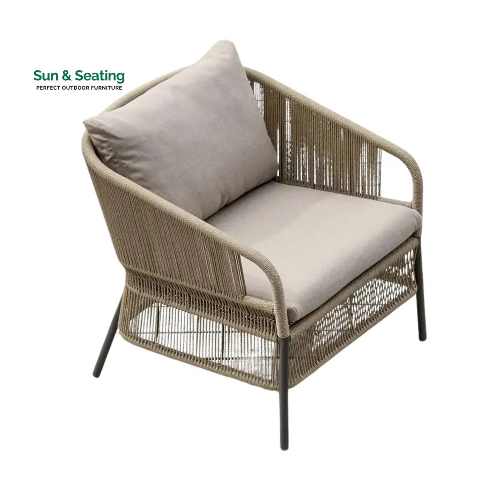 Urvi 2-Piece Outdoor Rope Single Seater Sofa Sofa Set