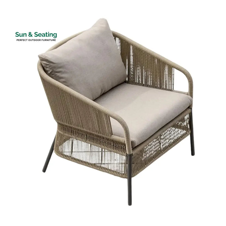Urvi 2-Piece Outdoor Rope Single Seater Sofa Sofa Set