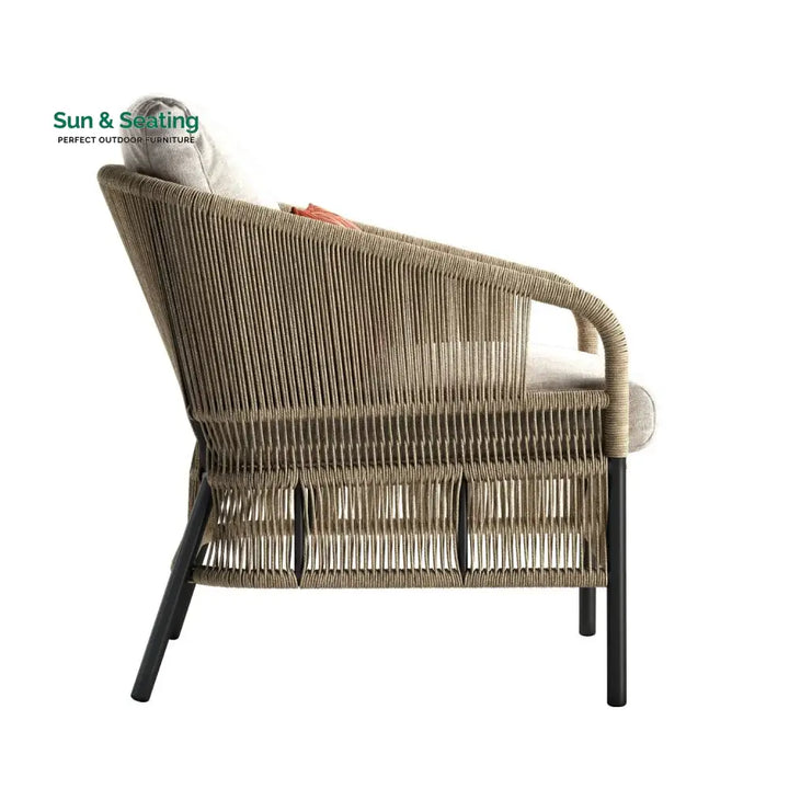 Urvi 2-Piece Outdoor Rope Single Seater Sofa Sofa Set