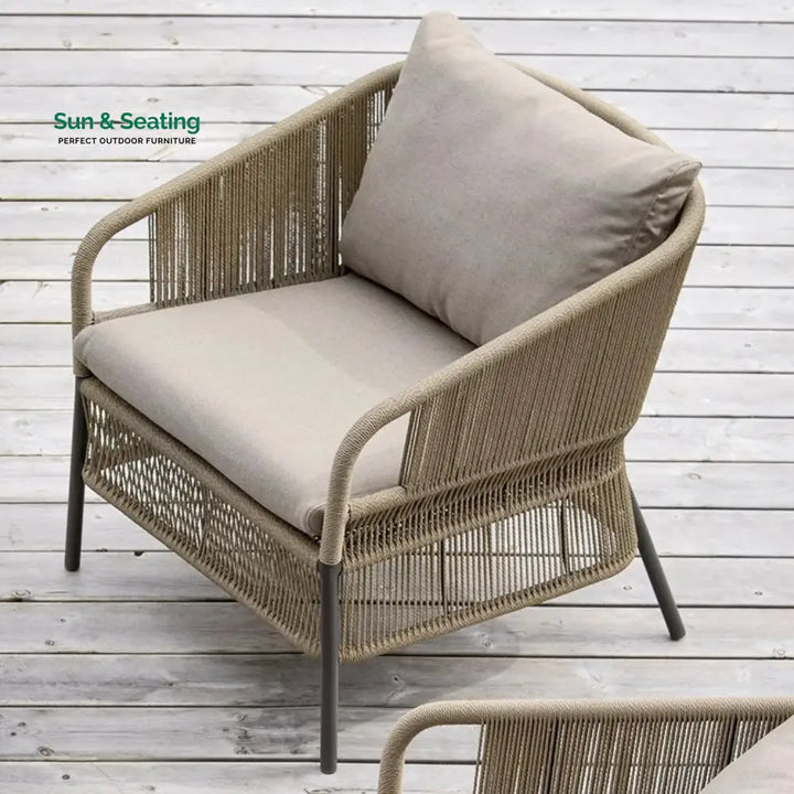 Urvi 2-Piece Outdoor Rope Single Seater Sofa Sofa Set