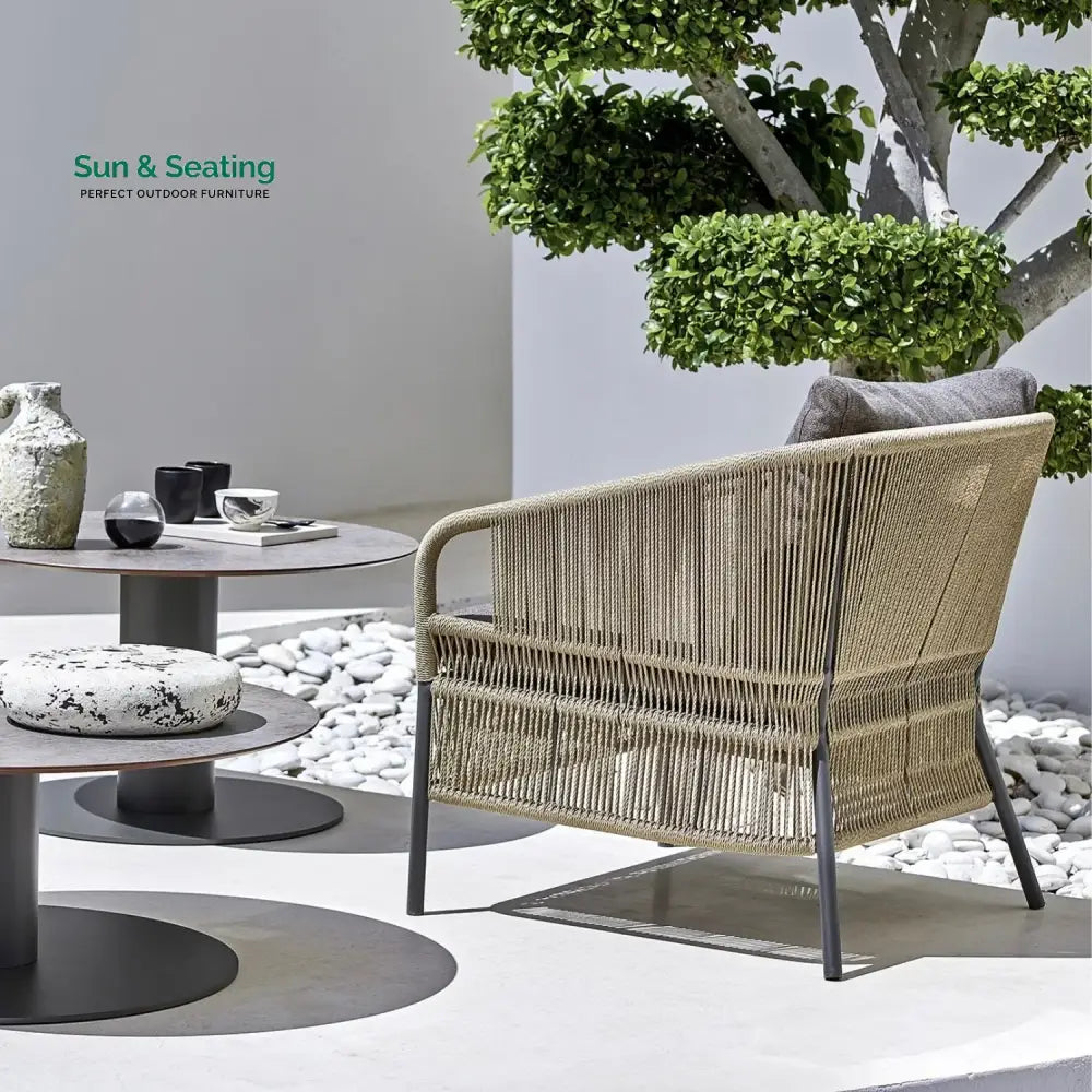 Urvi 2-Piece Outdoor Rope Single Seater Sofa Sofa Set