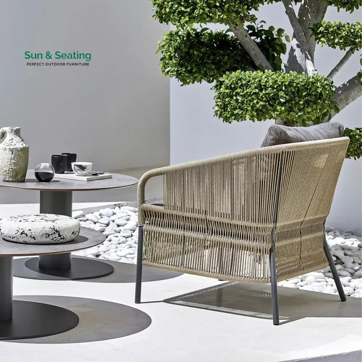 Urvi 2-Piece Outdoor Rope Single Seater Sofa Sofa Set