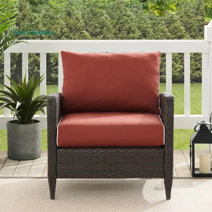 Vaidehi 1-Piece Outdoor Wicker Single Seater Sofa Sofa Set