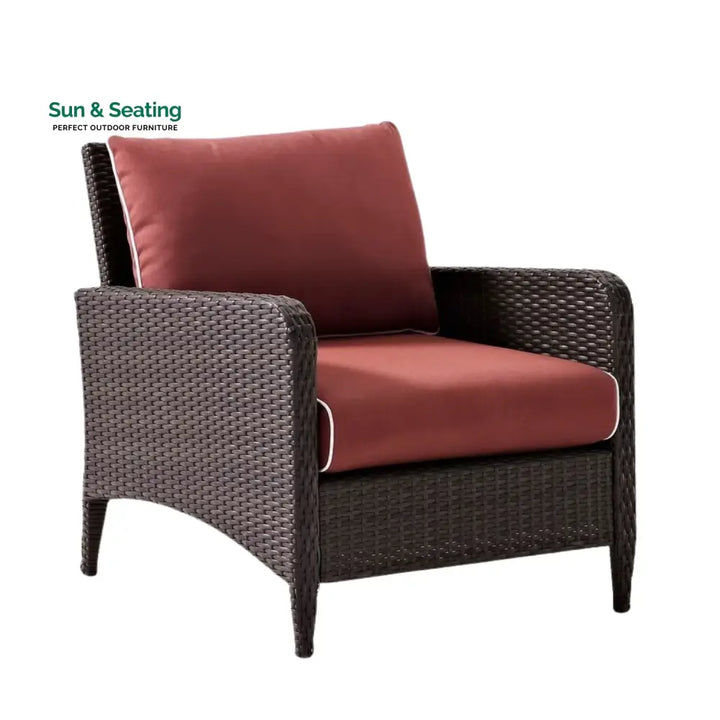 Vaidehi 1-Piece Outdoor Wicker Single Seater Sofa Sofa Set
