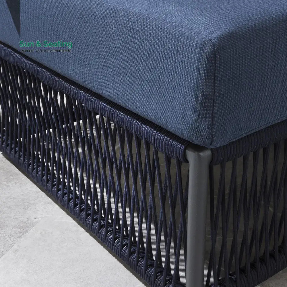 Valencia Outdoor Sofa Set 7 Seater 1 Center Table Set (Blue) Braided &amp; Rope Sofa Sets