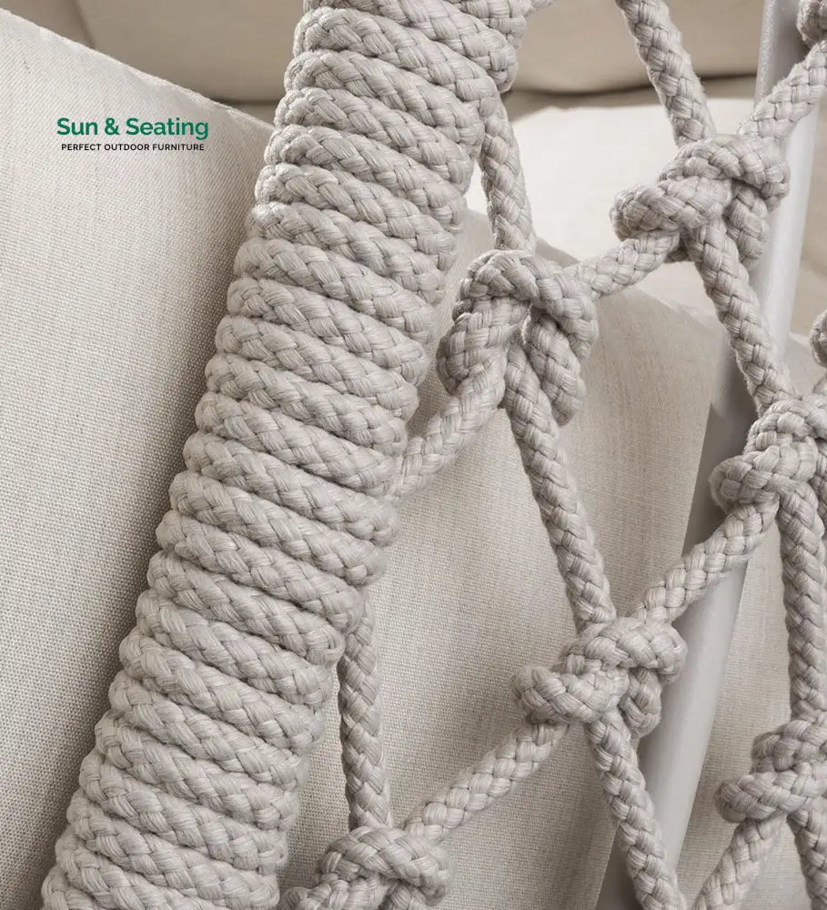 Vea Single Seater Hanging Swing With Stand For Balcony Garden (Natural) Braided &amp; Rope Swings