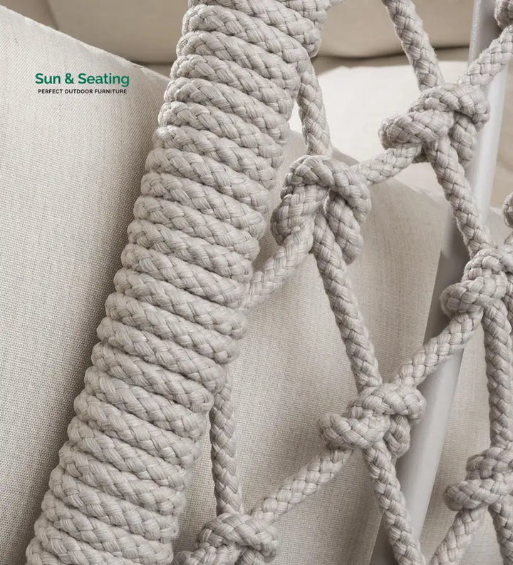 Vea Single Seater Hanging Swing With Stand For Balcony Garden (Natural) Braided &amp; Rope Swings