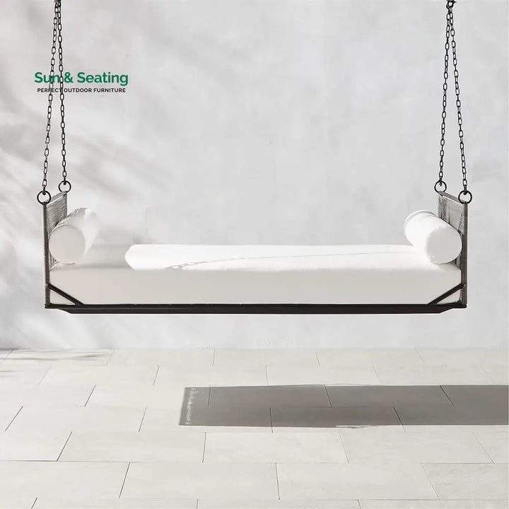 Vecoli Double Seater Hanging Swing Without Stand For Balcony Garden Swing (Grey) Braided &amp; Rope Swings