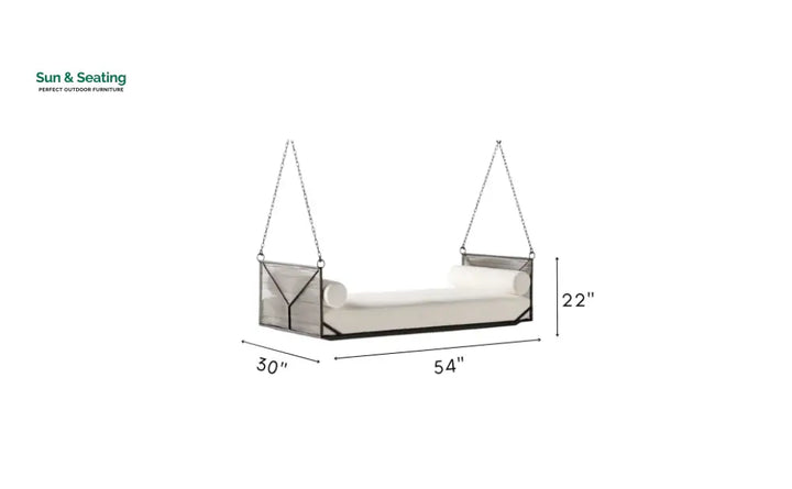 Vecoli Double Seater Hanging Swing Without Stand For Balcony Garden Swing (Grey) Braided &amp; Rope Swings