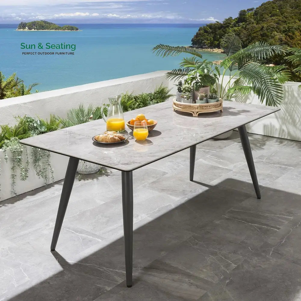 Ventus Outdoor Patio Seating Set 6 Chairs and 1 Table Set (grey) Dining sets