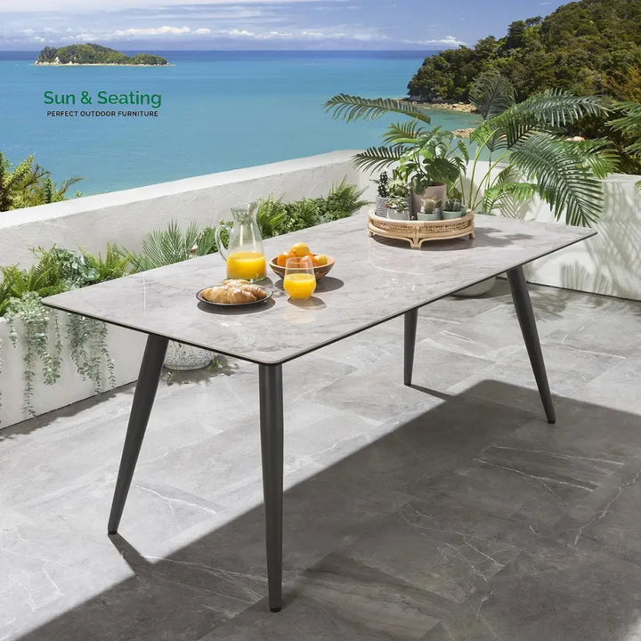 Ventus Outdoor Patio Seating Set 6 Chairs and 1 Table Set (grey) Dining sets