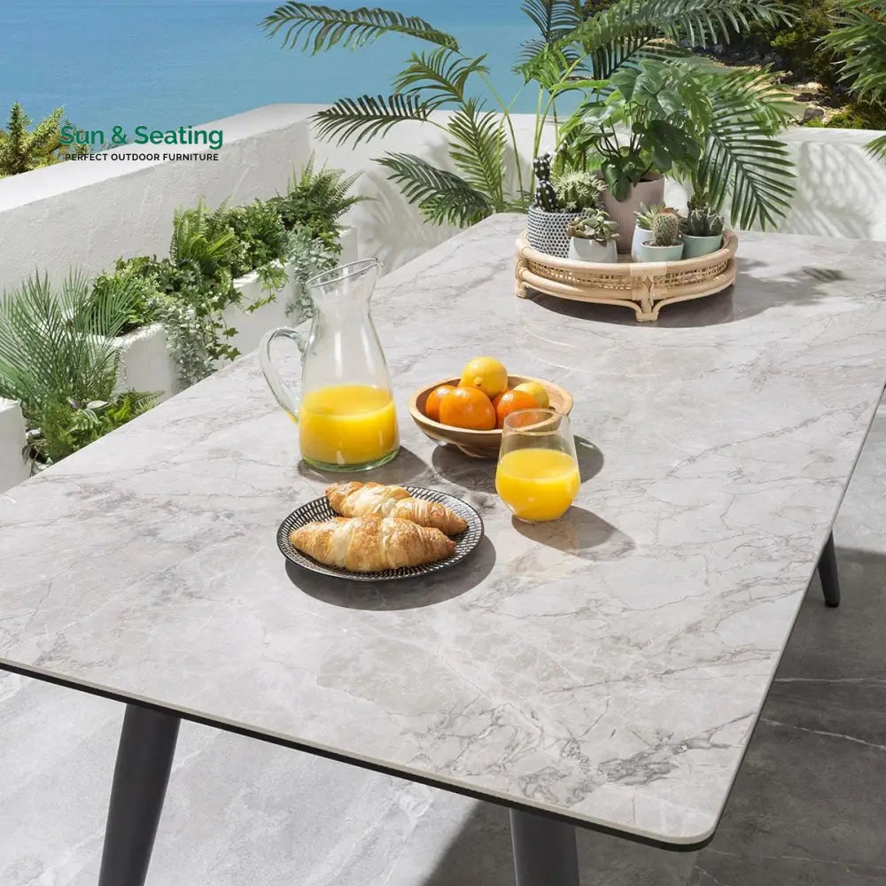 Ventus Outdoor Patio Seating Set 6 Chairs and 1 Table Set (grey) Dining sets