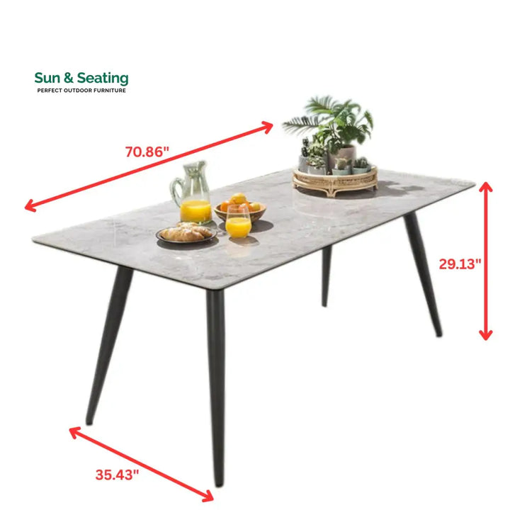 Ventus Outdoor Patio Seating Set 6 Chairs and 1 Table Set (grey) Dining sets