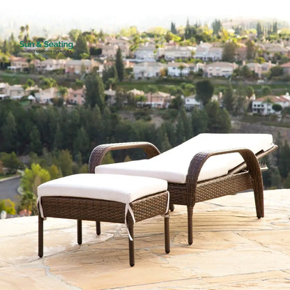 Venus Outdoor Swimming Poolside Lounger (Dark Brown) Loungers