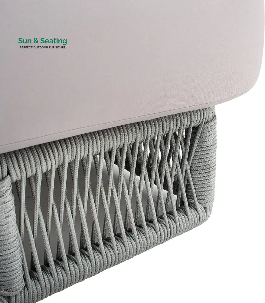 Vera Outdoor Swimming Poolside Lounger (Grey) Braided & Rope Loungers