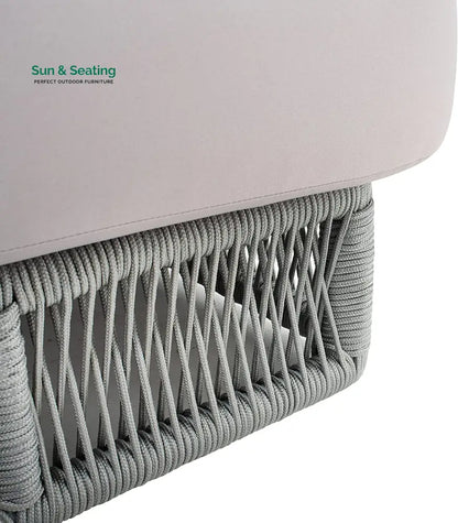 Vera Outdoor Swimming Poolside Lounger (Grey) Braided & Rope Loungers