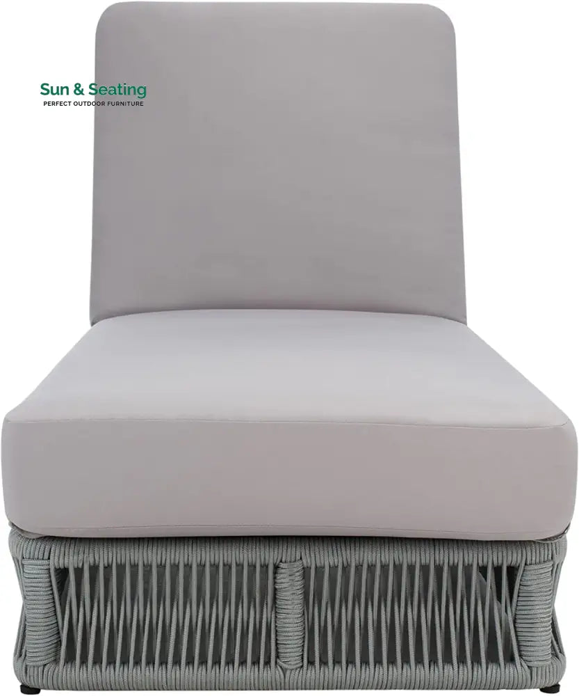 Vera Outdoor Swimming Poolside Lounger (Grey) Braided & Rope Loungers