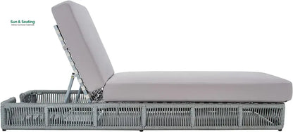 Vera Outdoor Swimming Poolside Lounger (Grey) Braided & Rope Loungers