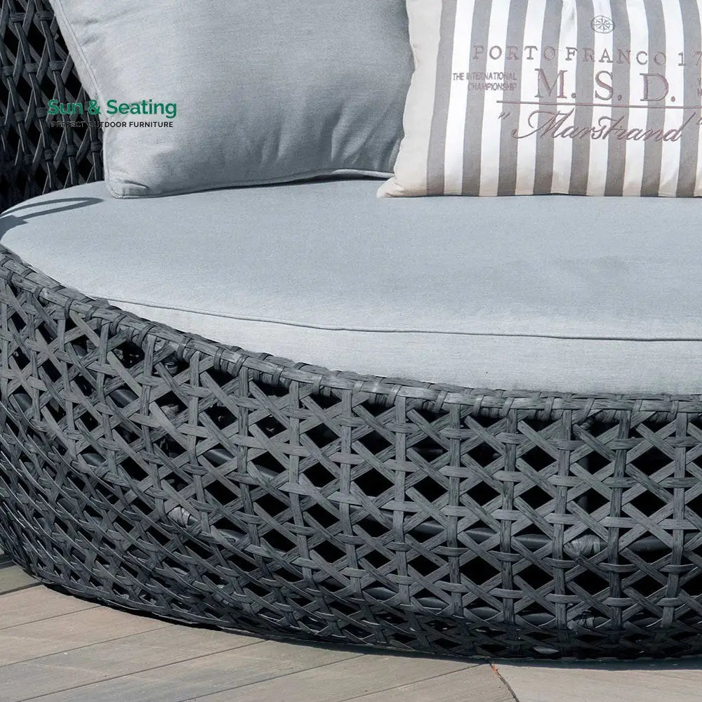 Vicenzo Outdoor Poolside Sunbed With Cushion Daybed (Grey) Sunbed