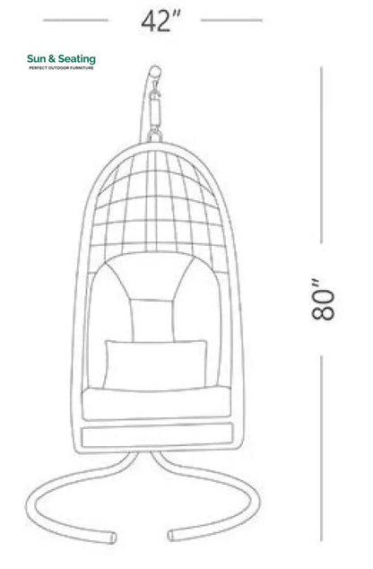 Violante Single Seater Hanging Swing With Stand For Balcony Garden Swing (Grey) Swings