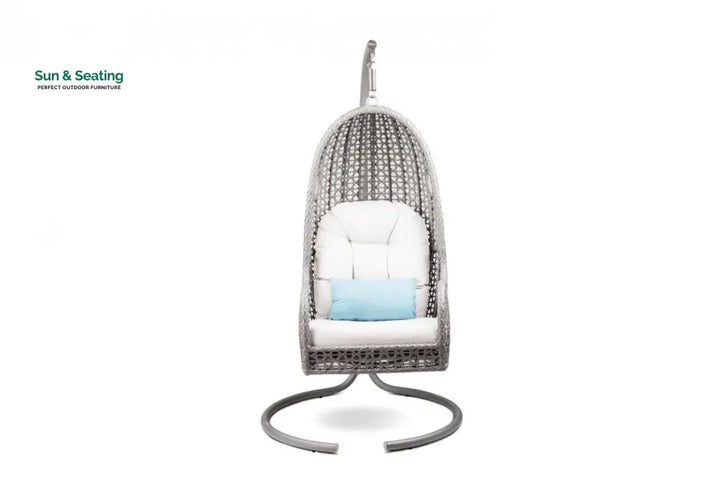 Violante Single Seater Hanging Swing With Stand For Balcony Garden Swing (Grey) Swings