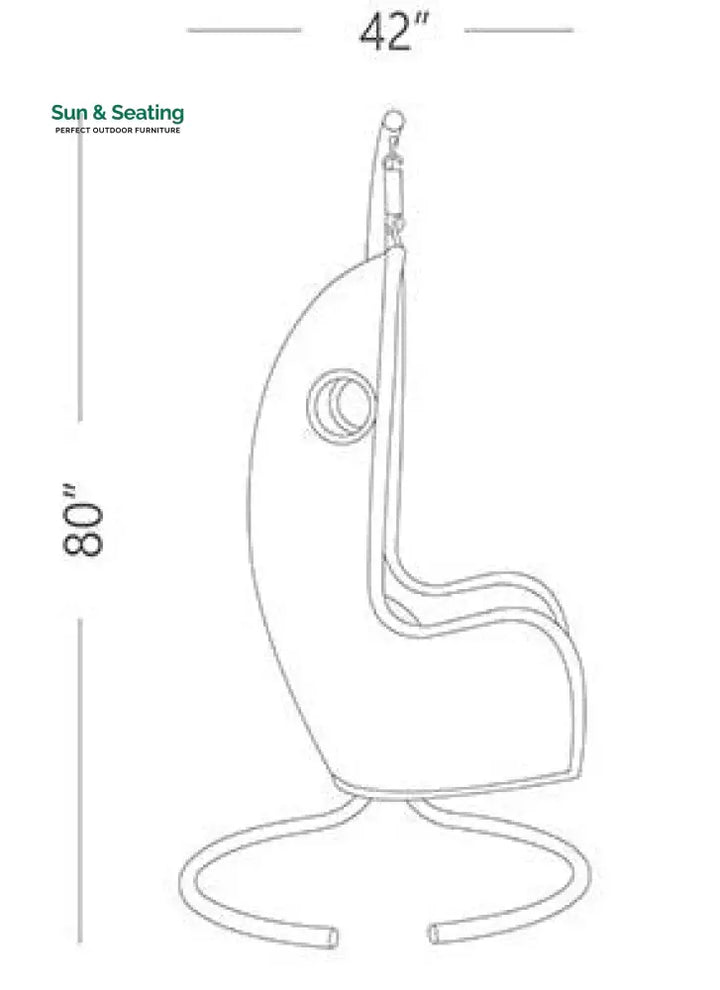 Violante Single Seater Hanging Swing With Stand For Balcony Garden Swing (Grey) Swings