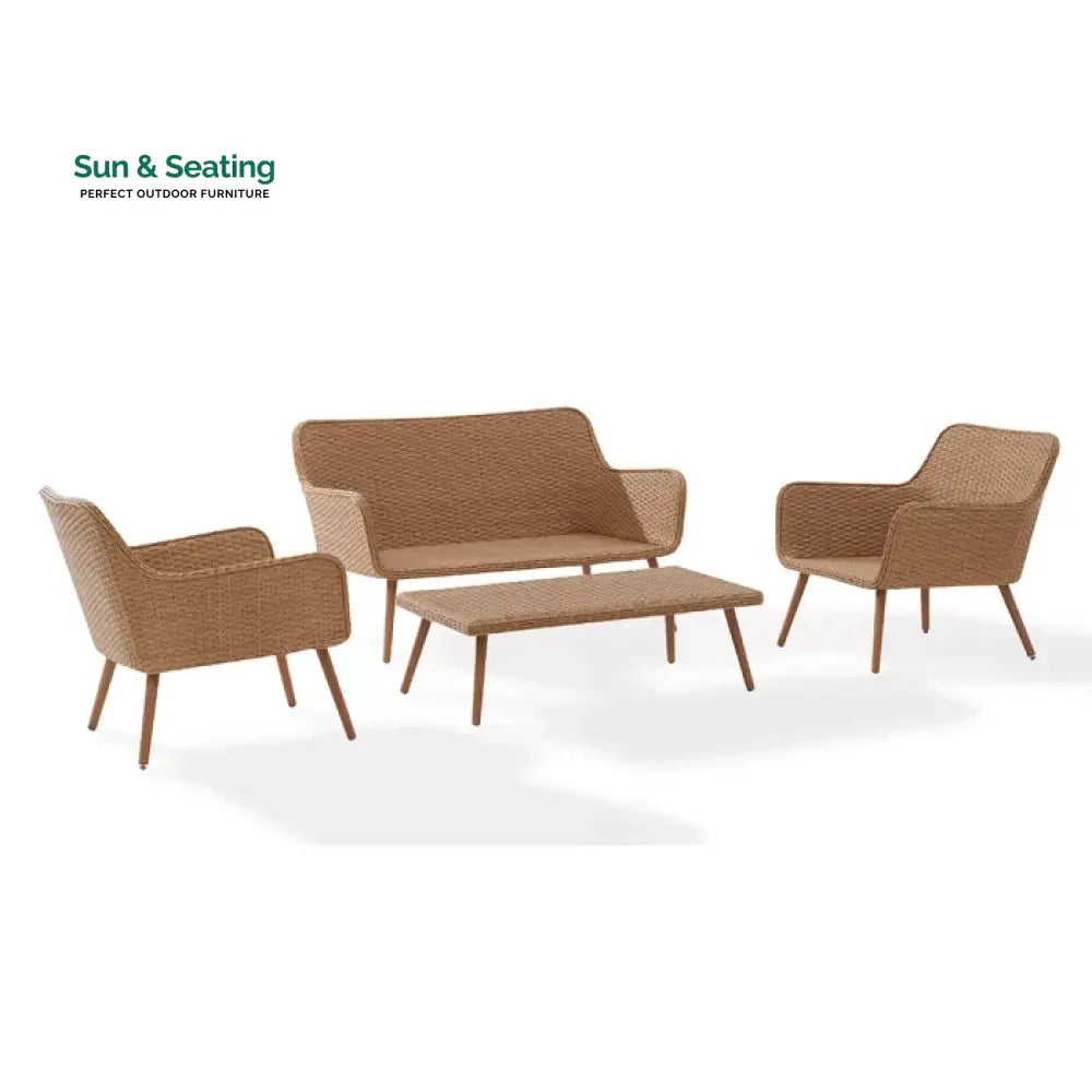 Violeta Outdoor Sofa Set 2 Seater 2 Single seater and 1 Center Table (Brown) Sofa Sets