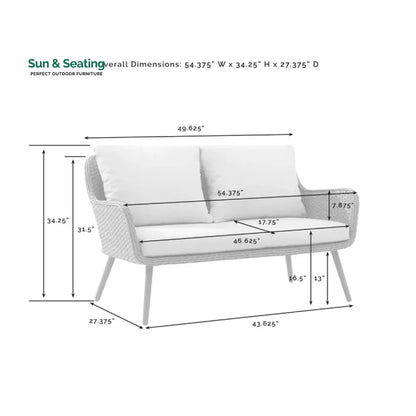 Violeta Outdoor Sofa Set 2 Seater 2 Single seater and 1 Center Table (Brown) Sofa Sets