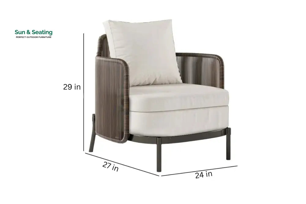 Viov Outdoor Garden Balcony Sofa Set 3 Seater,2 Single seater and 1 Center Table Set (Brown) Sofa Sets