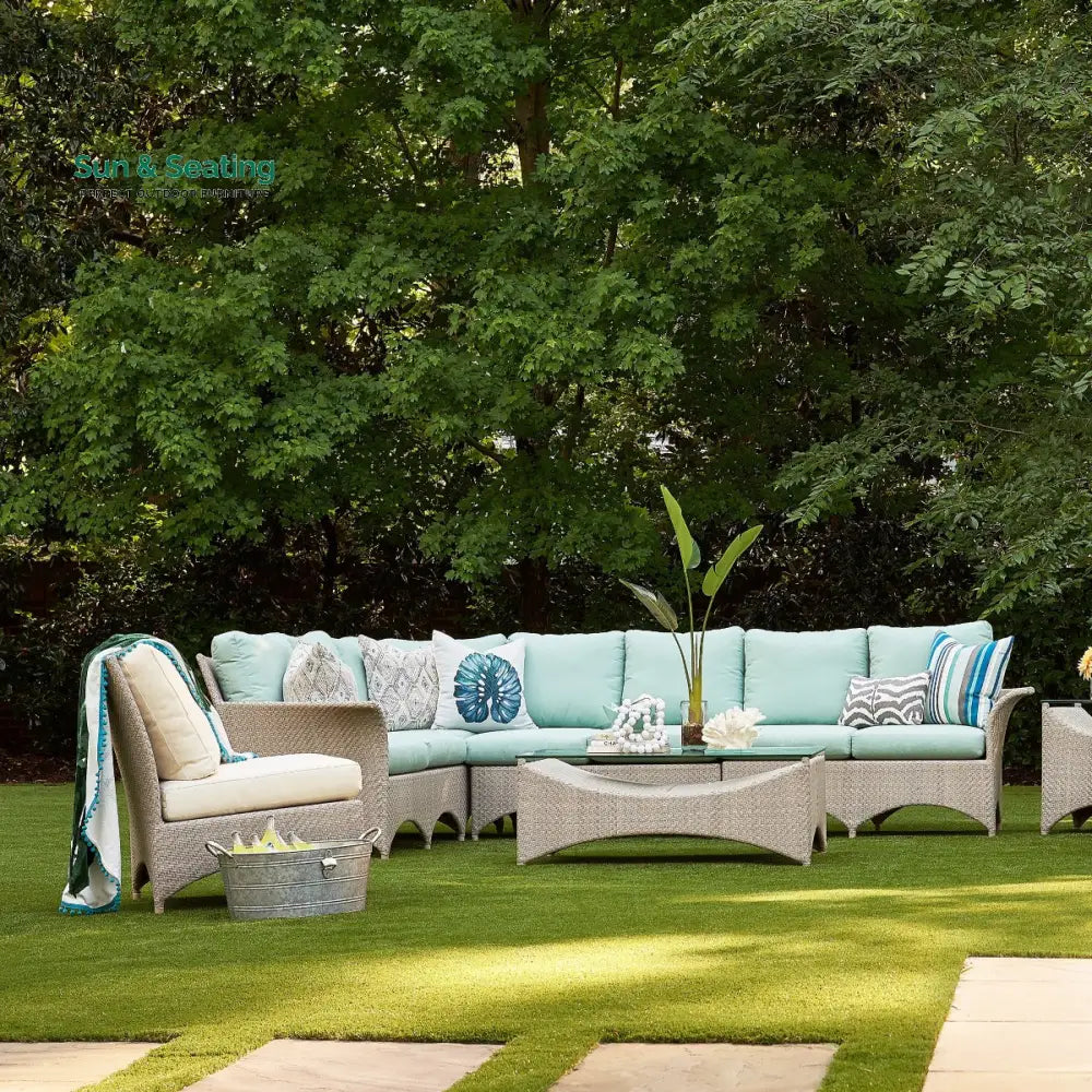 Vito Outdoor Patio Sofa Set 7 seater and 1 Center Table (cream) Sofa Sets