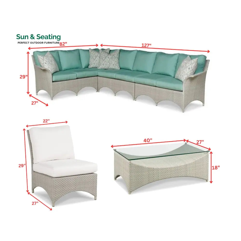 Vito Outdoor Patio Sofa Set 7 seater and 1 Center Table (cream) Sofa Sets