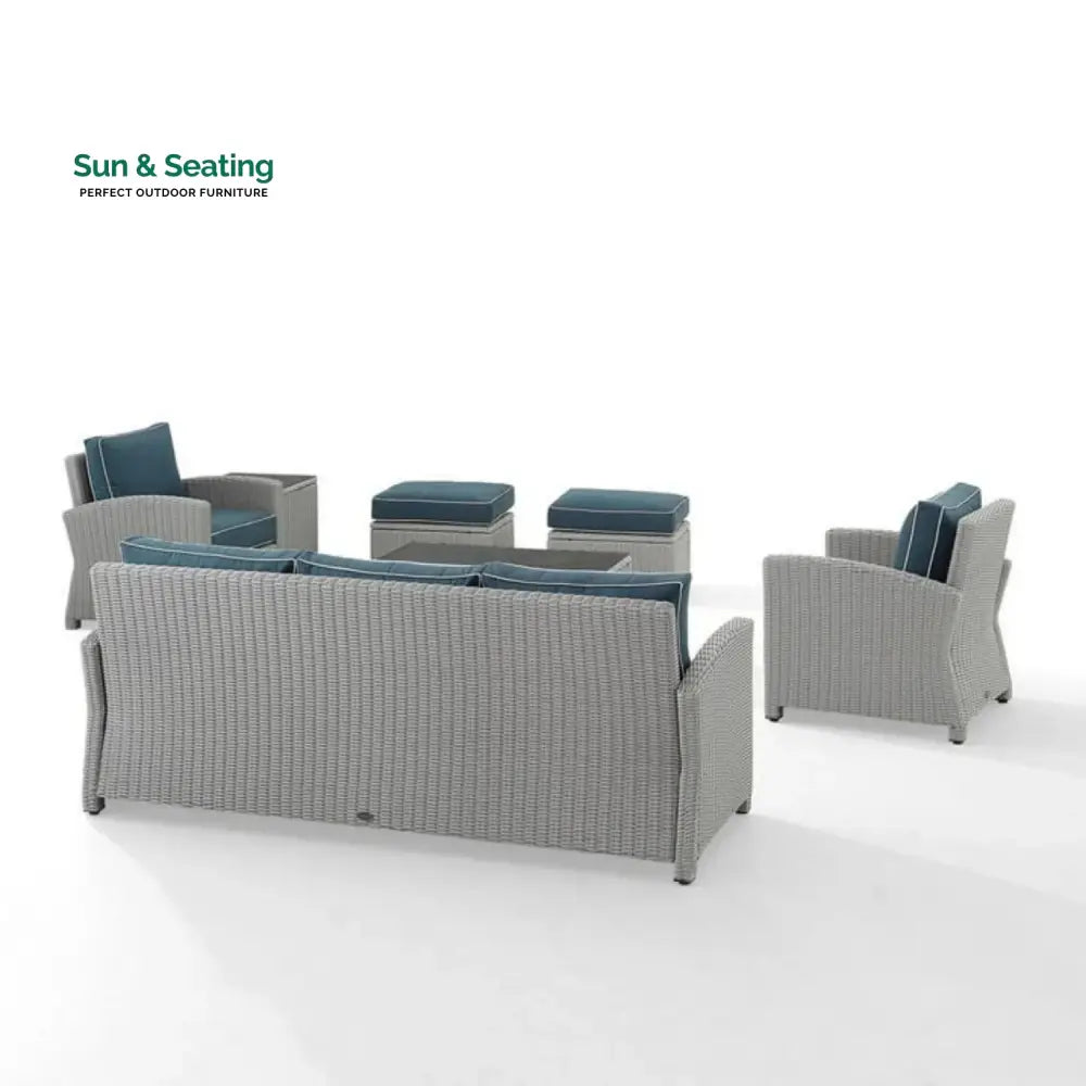 Vittoria 7 Piece Outdoor Wicker Conversation Furniture Set Sofa Set