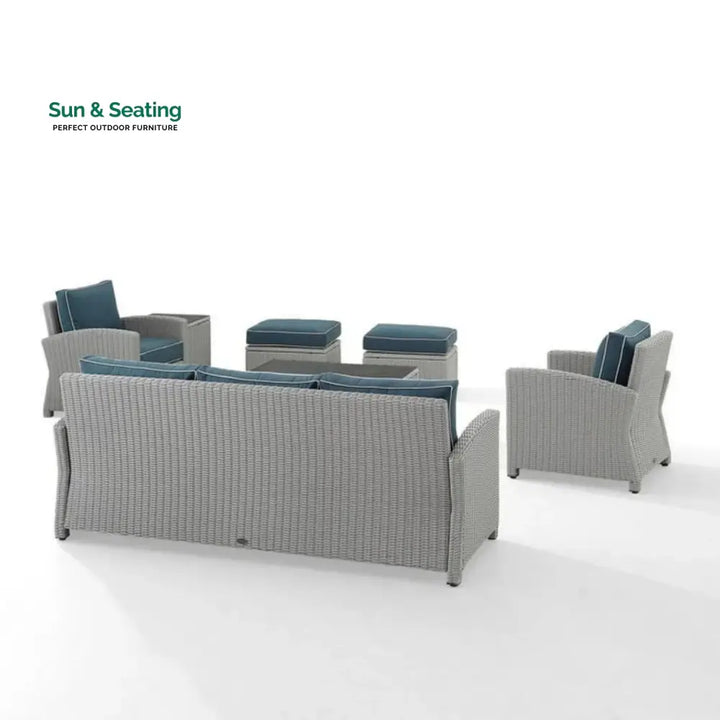 Vittoria 7 Piece Outdoor Wicker Conversation Furniture Set Sofa Set