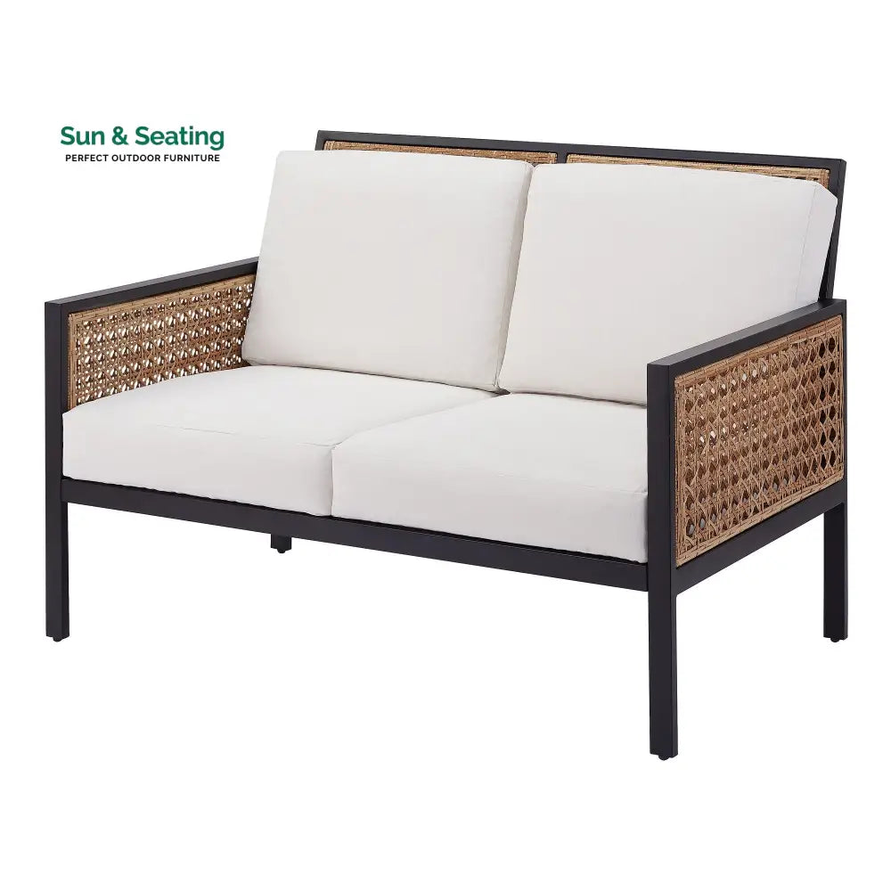 Vizoly Outdoor Garden Balcony Sofa Set 2 Seater 2 Single seater and 1 Center Table Set (Brown) Sofa Sets