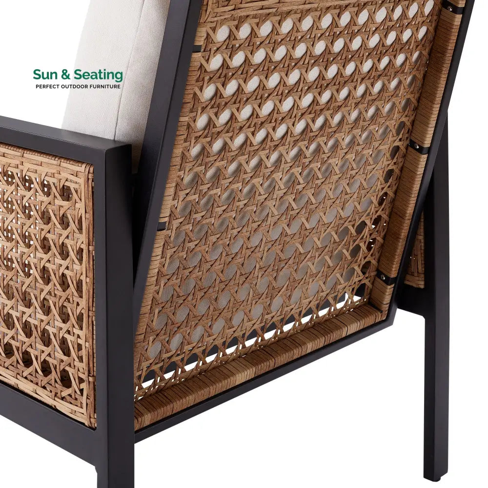 Vizoly Outdoor Garden Balcony Sofa Set 2 Seater 2 Single seater and 1 Center Table Set (Brown) Sofa Sets