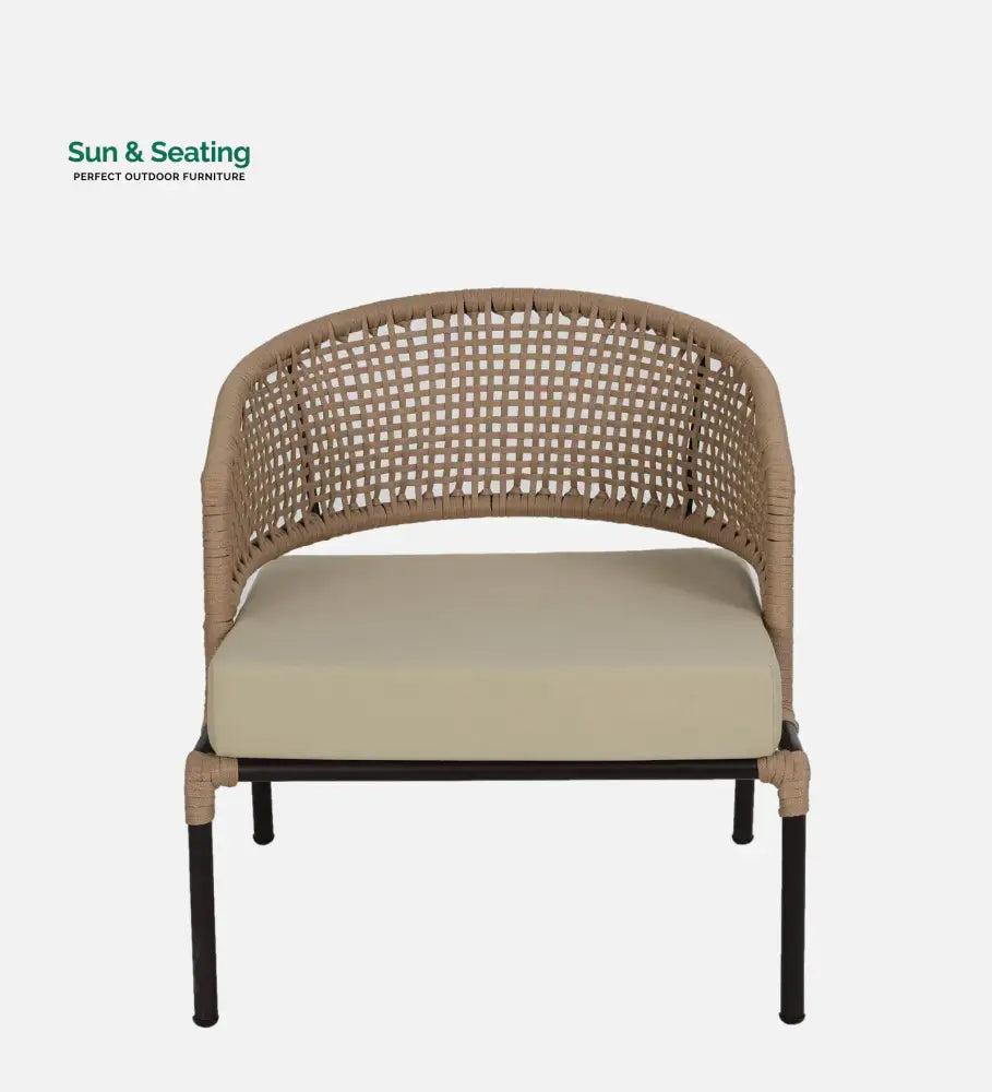 Volker Outdoor Sofa Set 2 Seater 2 Single seater and 1 Center Table (Natural) Braided &amp; Rope Sofa Sets
