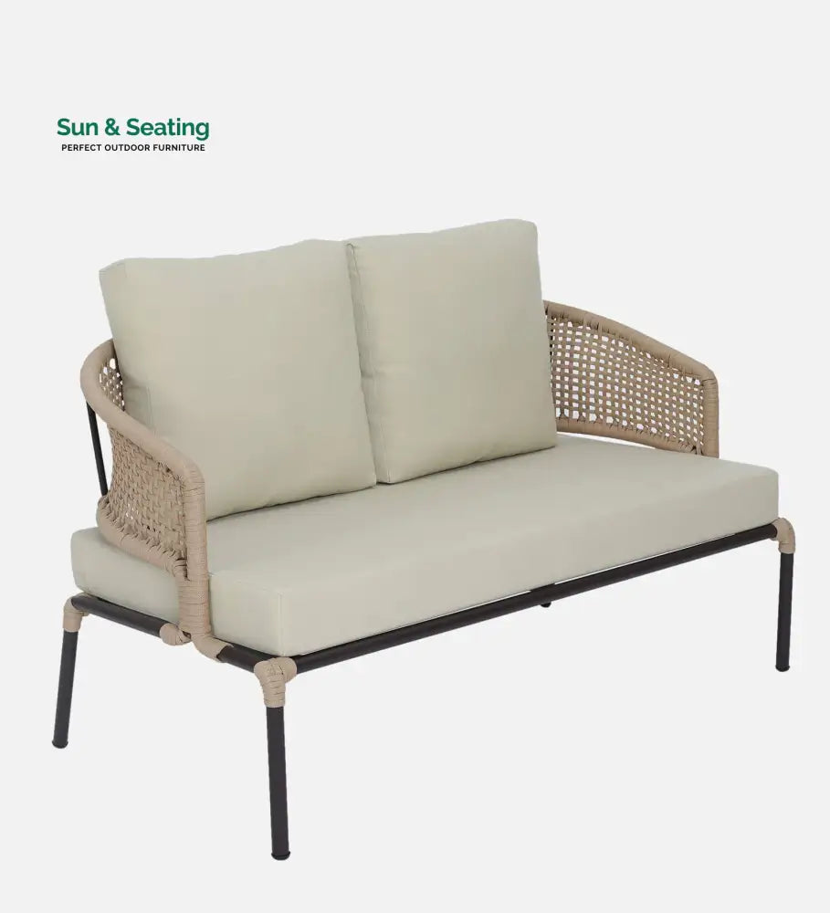 Volker Outdoor Sofa Set 2 Seater 2 Single seater and 1 Center Table (Natural) Braided &amp; Rope Sofa Sets
