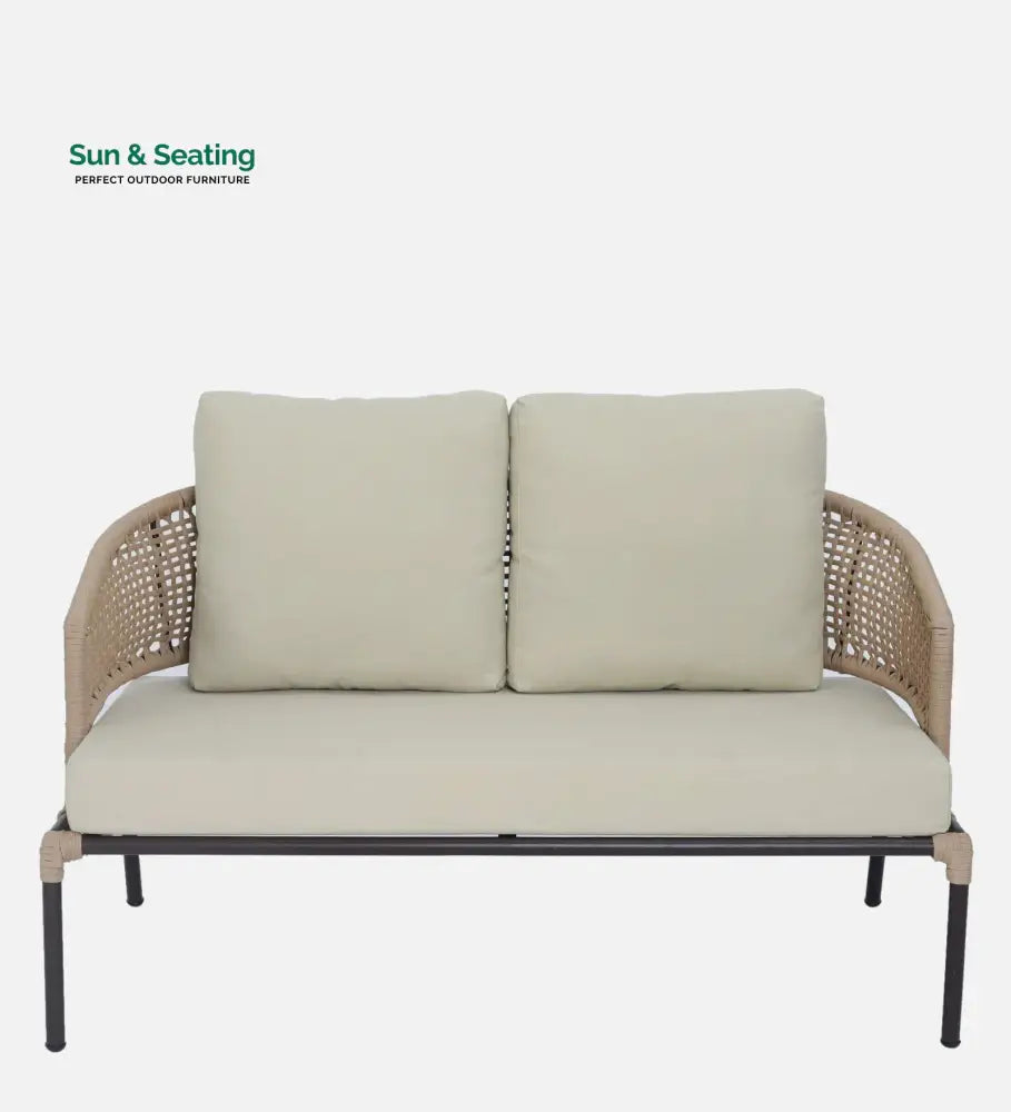Volker Outdoor Sofa Set 2 Seater 2 Single seater and 1 Center Table (Natural) Braided &amp; Rope Sofa Sets