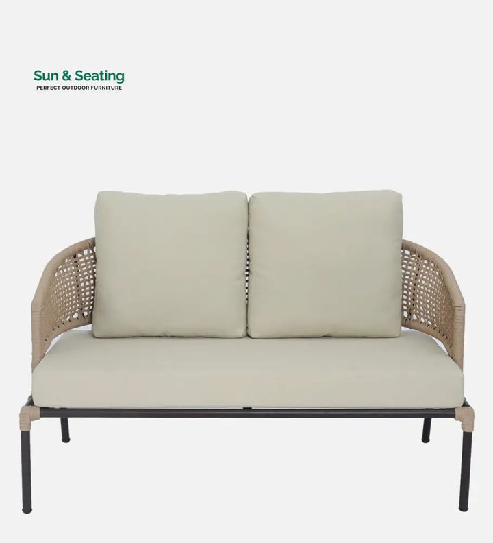 Volker Outdoor Sofa Set 2 Seater 2 Single seater and 1 Center Table (Natural) Braided &amp; Rope Sofa Sets