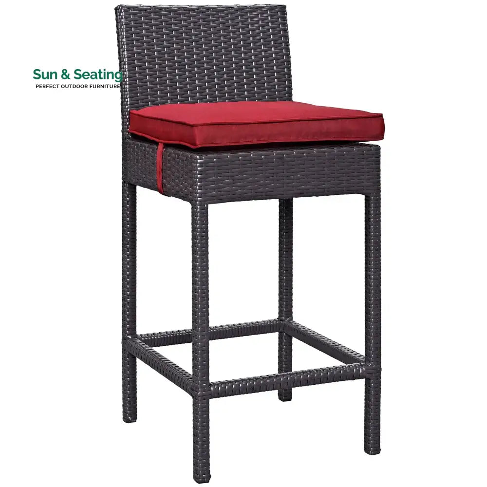 Volta Outdoor Patio Bar Sets 4 Chairs and 1 Table (Dark Brown) Bar Sets