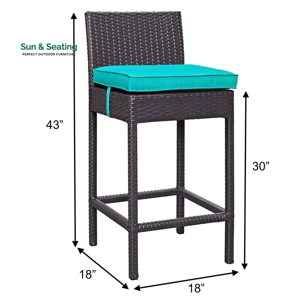 Volta Outdoor Patio Bar Sets 4 Chairs and 1 Table (Dark Brown) Bar Sets