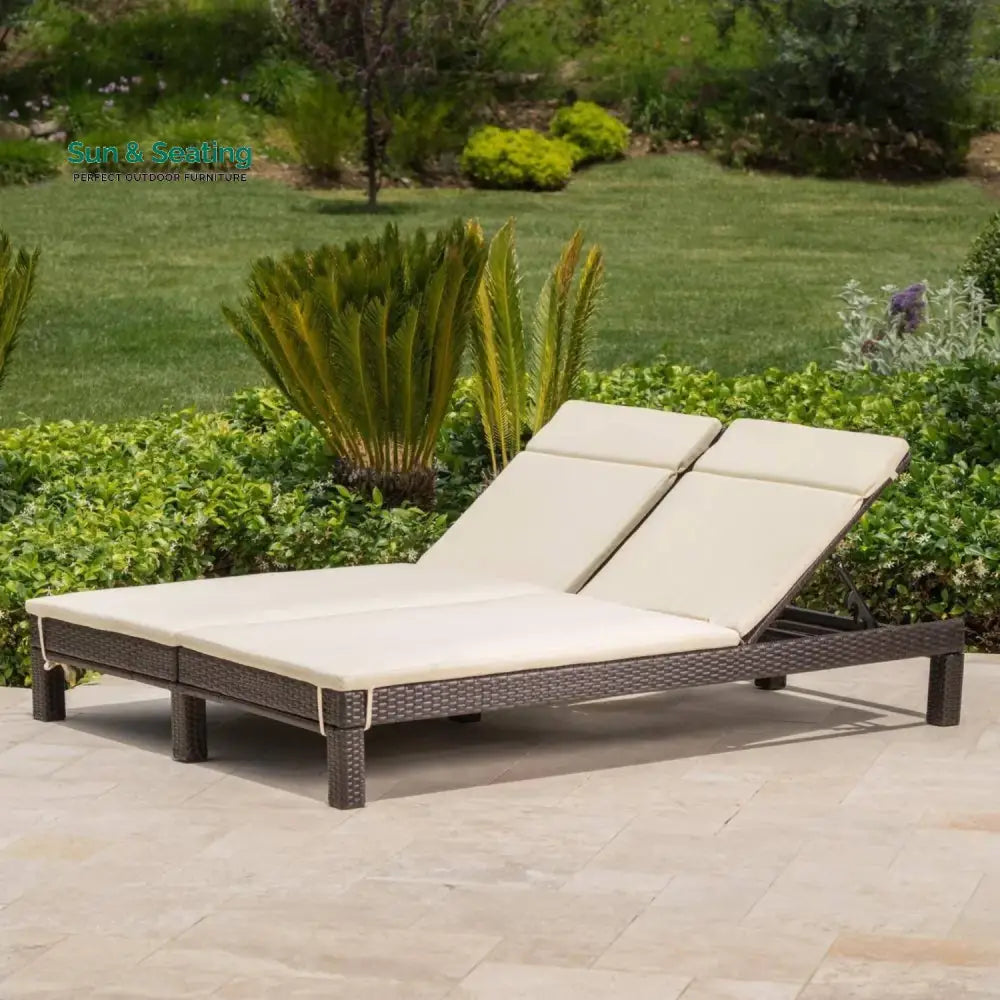 Vritika Outdoor All-Weather Rattan Wicker Chaise Lounge Chair Set of 2 Lounger Set
