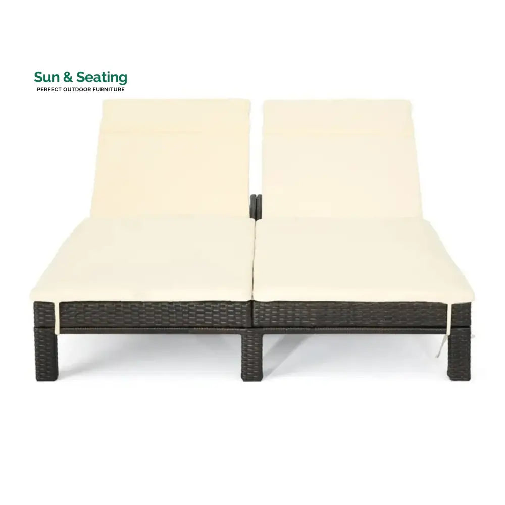 Vritika Outdoor All-Weather Rattan Wicker Chaise Lounge Chair Set of 2 Lounger Set