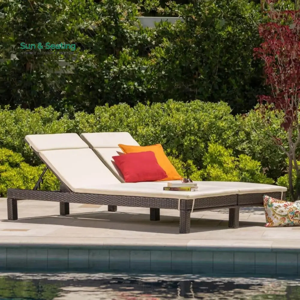 Vritika Outdoor All-Weather Rattan Wicker Chaise Lounge Chair Set of 2 Lounger Set