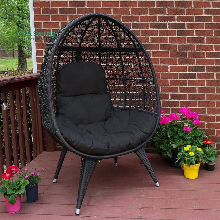 Wafaa Outdoor All-Weather Wicker Egg Chair Egg Chair